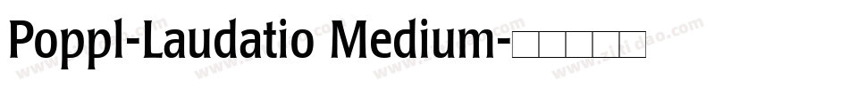 Poppl-Laudatio Medium字体转换
